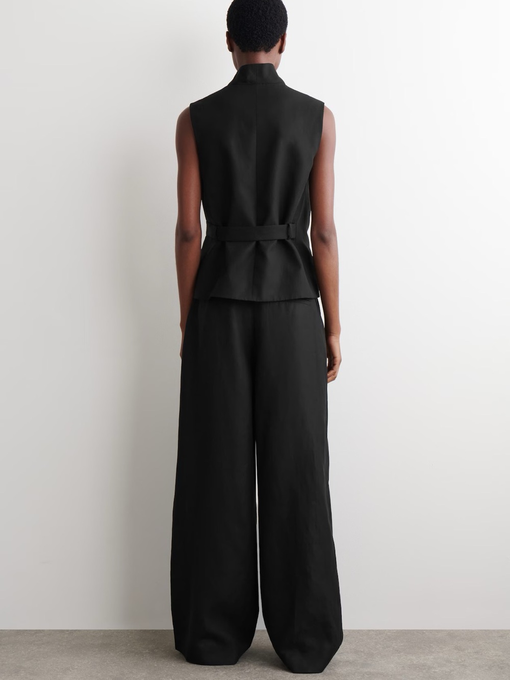 NWT (size 8) COS RELAXED LINEN-BLEND WIDE-LEG PANTS - Picture 3 of 5